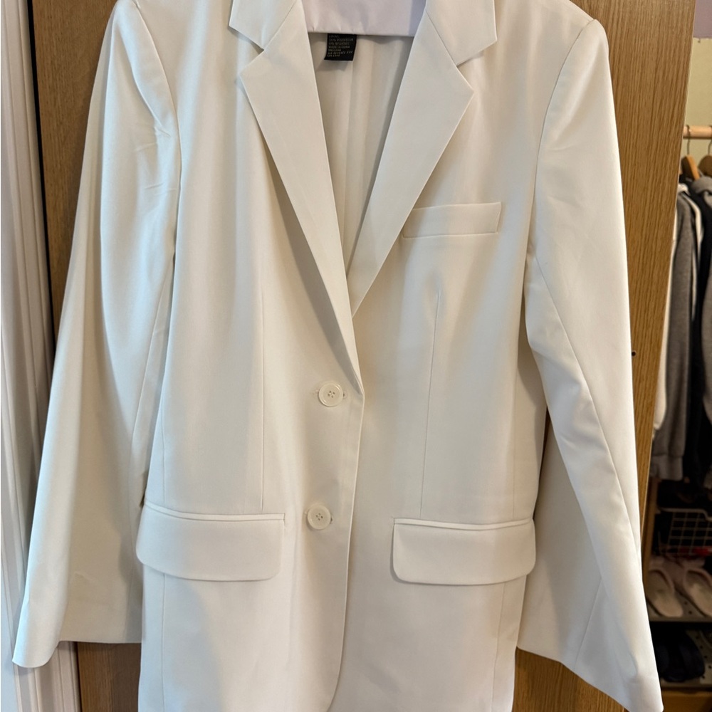 Diane Gilman Classic White Blazer